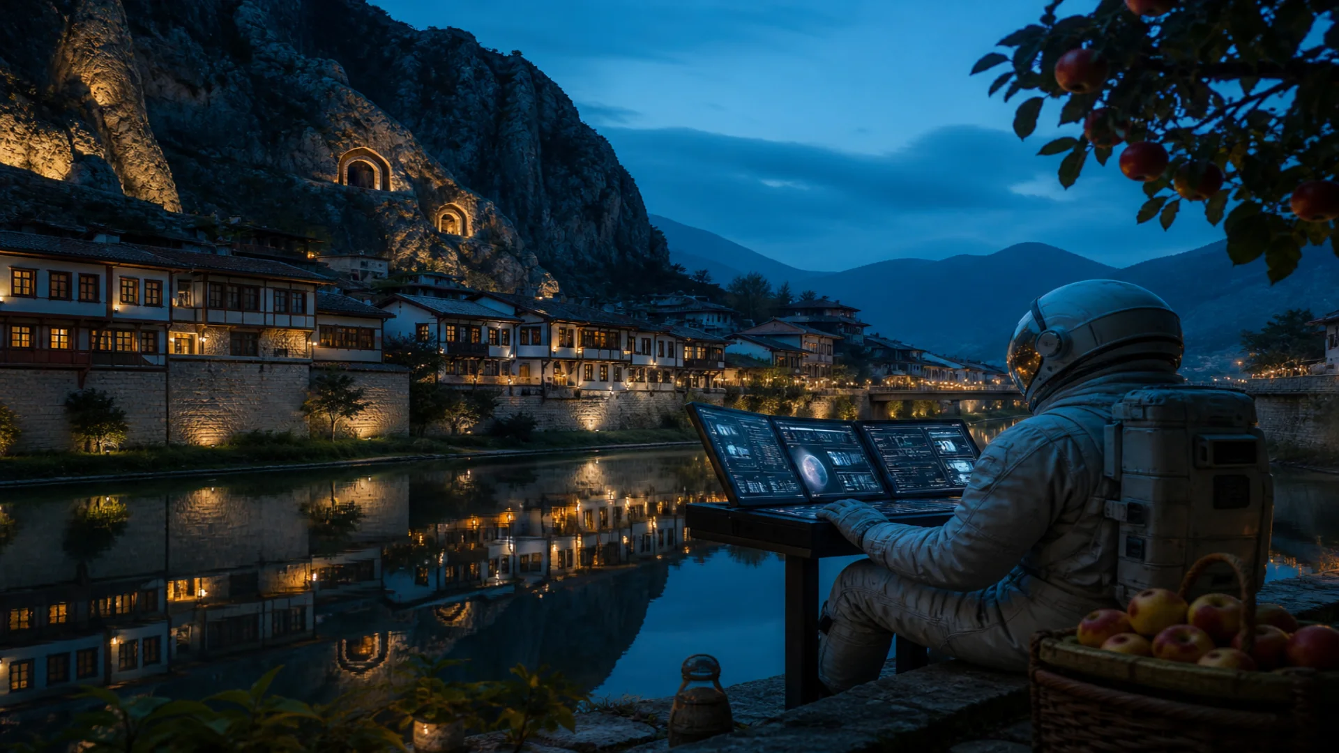 Amasya Web Tasarım — Hide Digital Amasya için tarım ve gıda odağını yerel kent ve doğa dokusuyla buluşturan özgün web tasarım görseli
