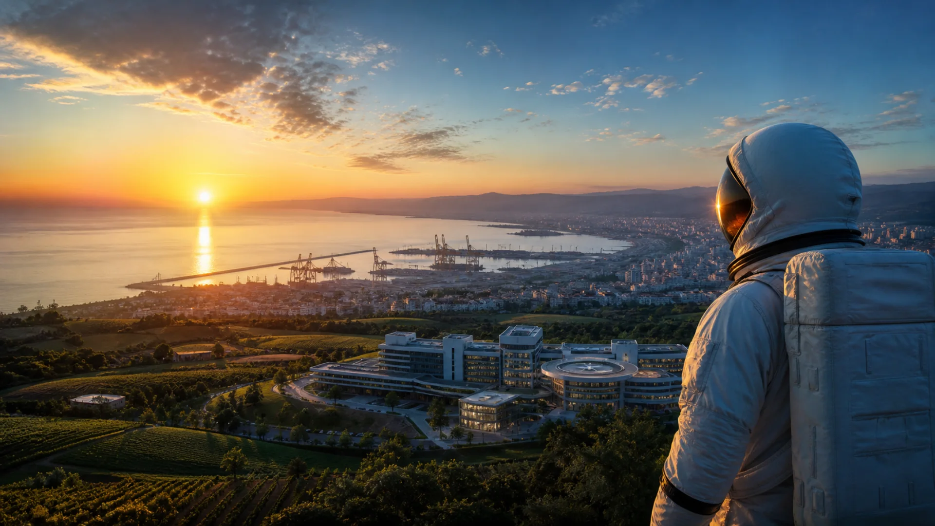 Samsun Web Tasarım — Hide Digital Samsun için lojistik ve sağlık odağını yerel kent ve doğa dokusuyla buluşturan özgün web tasarım görseli