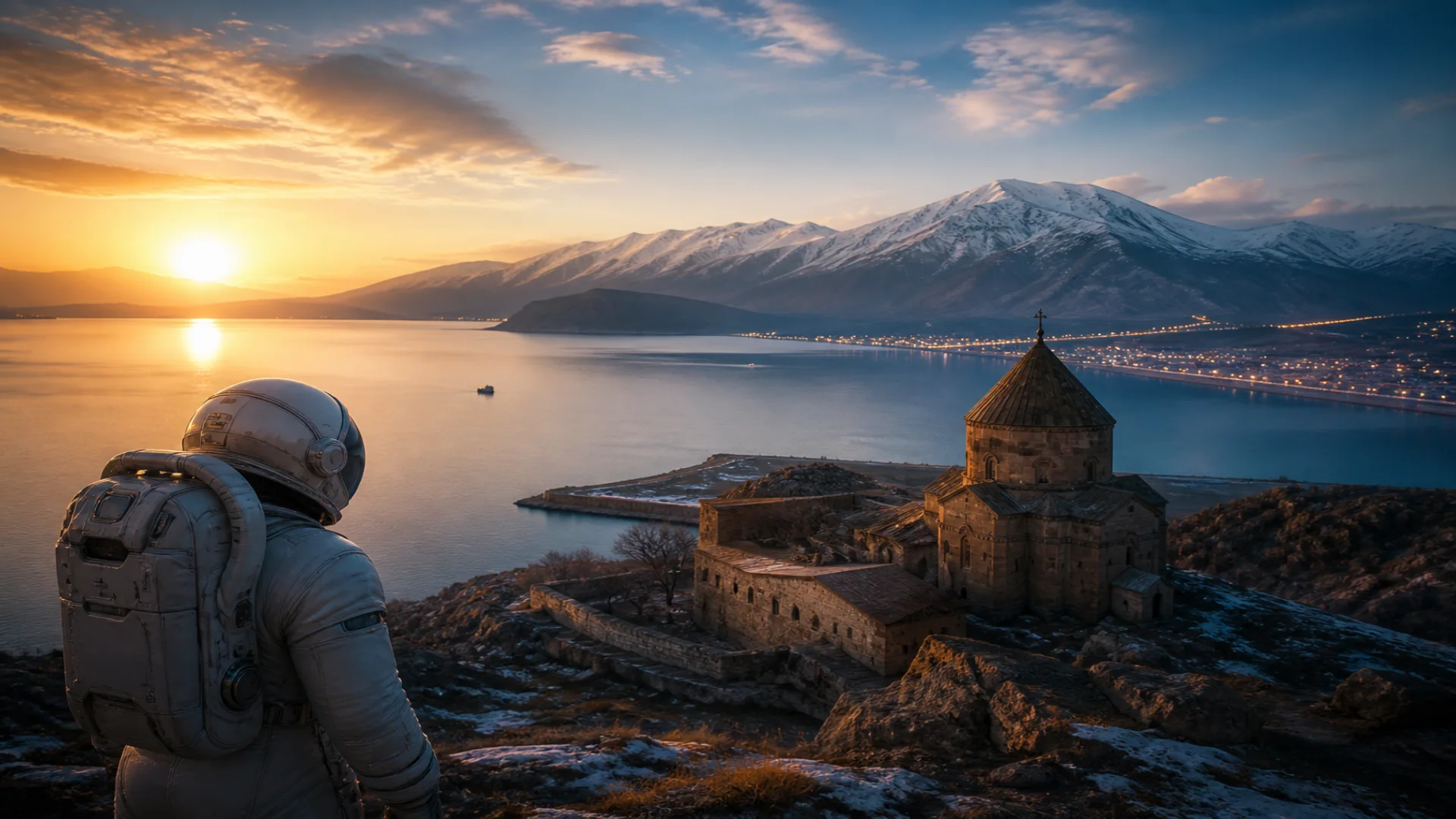 Van Web Tasarım — Hide Digital Van için turizm ve sınır ticareti odağını yerel kent ve doğa dokusuyla buluşturan özgün web tasarım görseli
